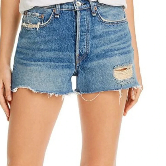 Rag & Bone Mia  Highrise Vintage dixie style distressed denim jeans shorts - Picture 12 of 12